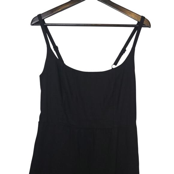 Old Navy Women's Dress M Linen Blend Sleeveless Midi Smocked Pockets Cottagecore - Picture 9 of 12